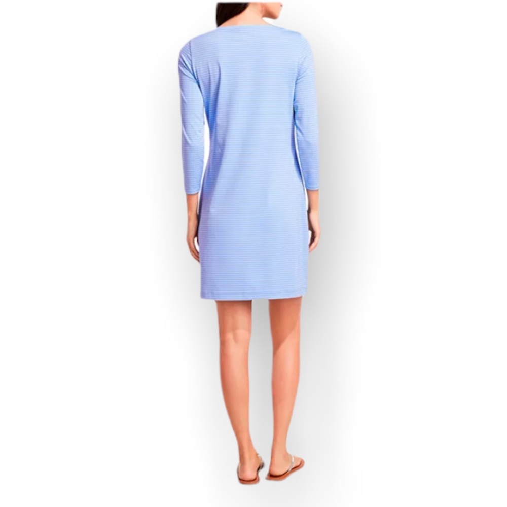 Vineyard Vines Lightweight Sankaty Strip Boatneck Shift Dress - Picture 3 of 13